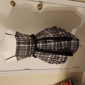City triangle black and white strapless dress size 5